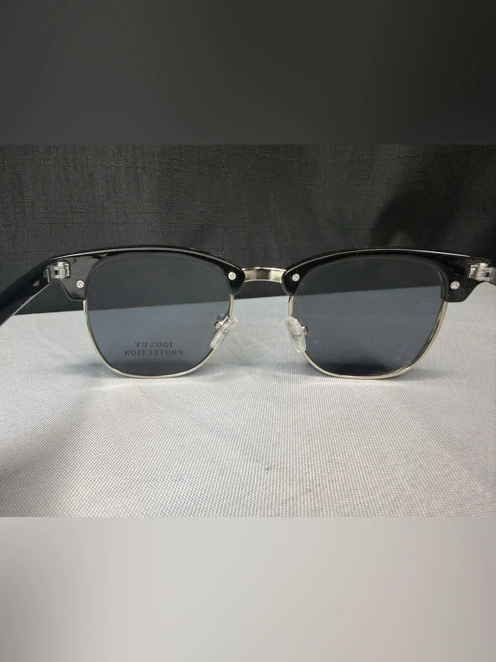 Goodfellow & Co Black and Silver Clubmaster Sunglasses NWT